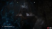 Jump to the wooden platform and the ledge beyond to progress through the cavern.