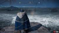 Use Odin’s Sight to identify the precise location of the chest beneath the waves.
