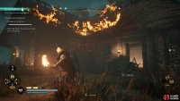 Use torches or fire arrows to set fire to the rooftops of the houses.