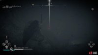 you’ll need to shoot the cursed area found at the bottom of a pit.