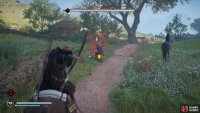 You can shoot at his weak points to deplete his stamina.