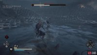 She wields a large axe and a greatsword.