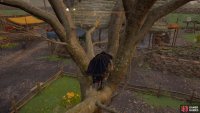you’ll have to follow the paper along the tops of the settlement buildings and trees.