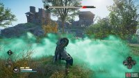 and he’ll also throw poisonous smoke bombs to deplete your health over time.