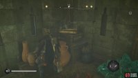 head up onto the upper floor to find the scroll. 