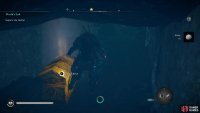 head under water near the most sunken house to find the chest.