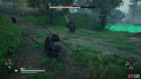 Heike will make his sword poisonous so that you take damage over time when he hits you.