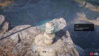 Finally, rotate your camera to find the smallest rock behind the stack then place it on top to complete the mystery.