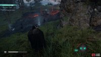 Examine the dead bodies near the lava pit