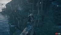 you’ll need to follow the paper along the docks  on the cliffside.