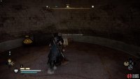 within a locked tower in the south of the settlement.