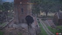 the paper will head across the trees towards the church.