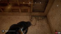 You’ll need to use one of the windows to get in, then climb up to the highest room.