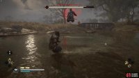 But you can only dodge his powerful red attacks.