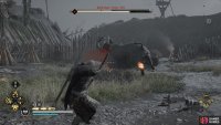You’ll want to shoot at its weak points to deplete his stamina. 