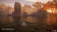 look for the ruins then dive beneath to find the artifact hidden in a breakable box.