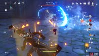 The Abyss Herald will perform three quick slashes towards you whilst its swords are imbued with Hydro