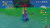 after you dig, you&rsquo;ll see a challenge totem, interact with it to start.