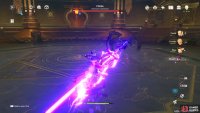 he will dash across the screen towards you up to five times, time your dodge on each attack to avoid