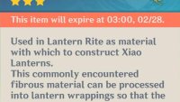 Lantern Fiber can be gathered from plants