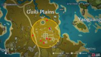 The Treasures can be found where the red dots are on this map.