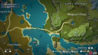 The first Fishing Point for the challenge can be found north of the broken bridge, west of Mingyun Village.