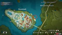 The Mondstadt Fishing Association can be found northeast of the central waypoint.