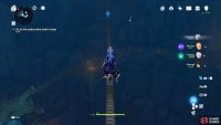 Navigate carefully across the thin rope to make it over to the other side of the mine.