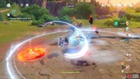 If you use a heavy weapon such as a Claymore or if you use a Geo spell it will create Shatter which is shown as a white damage number.