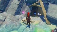 there, you’ll find a small cave hosting some deposits.