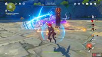 The Abyss Herald will channel its spell by slashing its swords around itself