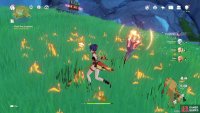then set the four torches on fire to access the chest. 