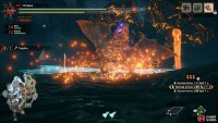 Teostra will lean back, placing several fire orbs around him