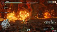 then throw out three fire orbs which explode a second later.