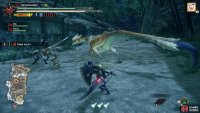 Fighting the Great Izuchi at the Shrine Ruins.