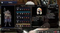 Go to the Blacksmith to forge weapons and armor using your new materials.