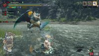 Fighting Bishaten at the Shrine Ruins.