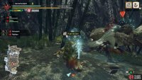Here, Aknosom manages to stun Rathian.