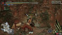 2b. Press the A button to hang in mid-air and reach the cave on the cliff face.