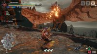 While in the air, Rathalos will sharply inhale flames and float backwards.