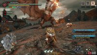Rathalos twirls its head upwards.