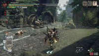 Almudron crouches, while lowering its head to the ground.