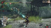 Almudron performs an elegant backwards somersault.