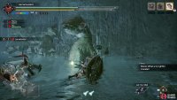 Jyuratodus dives and then re-emerges with its head up.