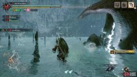 Jyuratodus lifts its tail up.