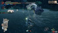 Mizutsune makes an evil-looking pose with its claws pointed down.
