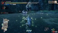 Mizutsune makes a very sinister pose with its forelegs raised up.