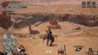Look north while standing near the center of the large sand bridge in Area 12.