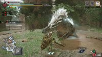 It’ll then stand up, drop back down and try to ram you with its shoulder.