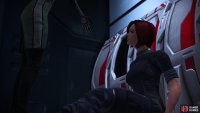If you cultivated a romance, you’ll have a scene near the lockers on board the Normandy before you’re summoned to meet Captain Anderson.